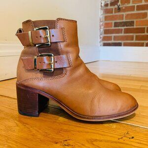 Sam Edelman Women's Ankle Boots Size 6.5 Leather Tan/Brown
